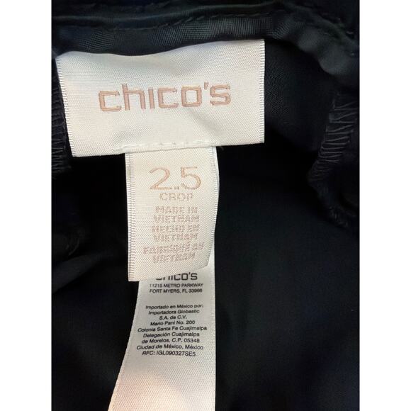 Chico's black crop cargo  pants Chico's 2.5  = 14 Large - Picture 3 of 8
